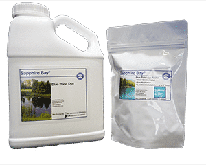 Sapphire Bay Pond Dye gallon and packet.