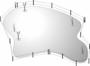 Diagram example of how the Goose D-Fence system should be setup.