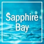 Sapphire Bay pond dye swatch.