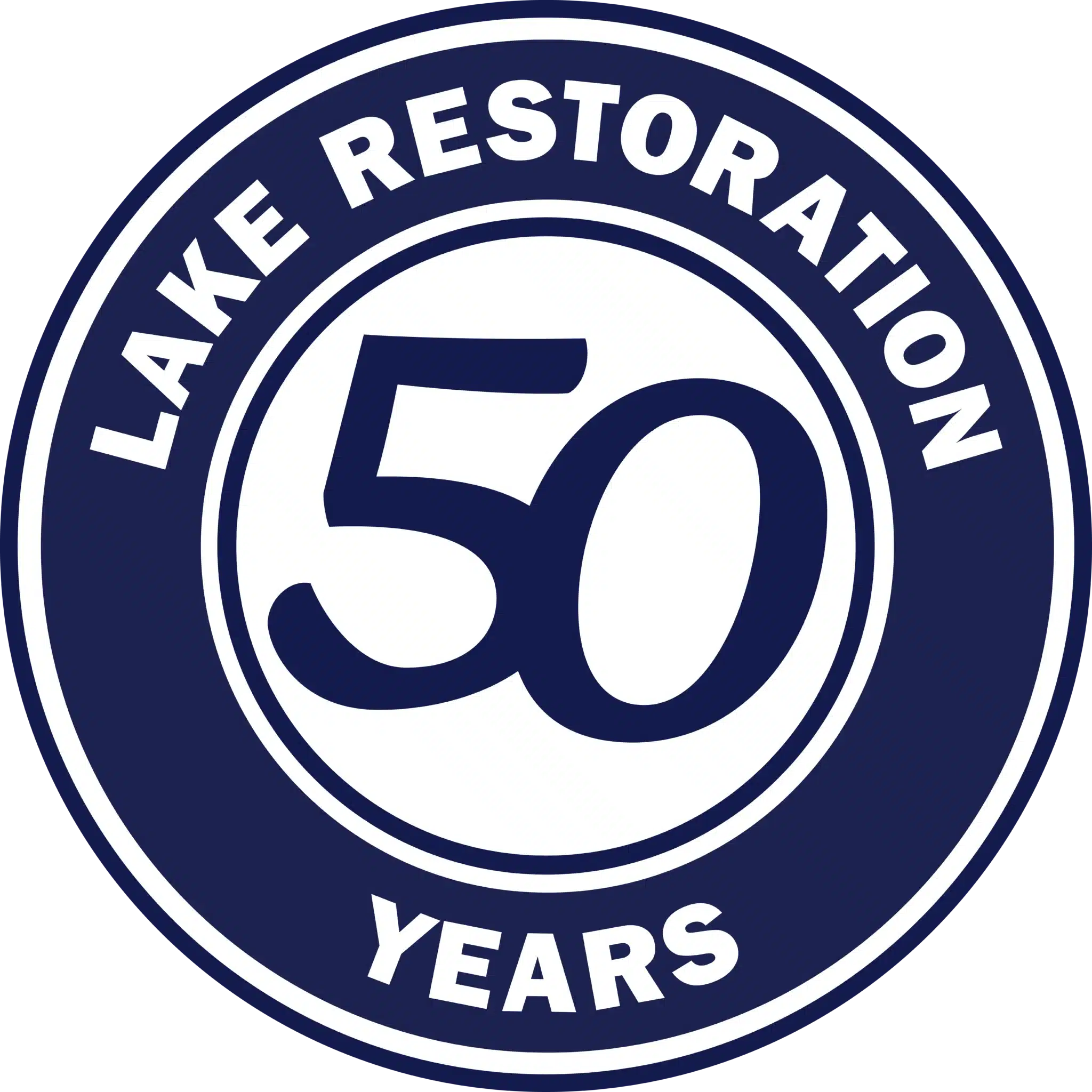 Lake Restoration's 50th year logo