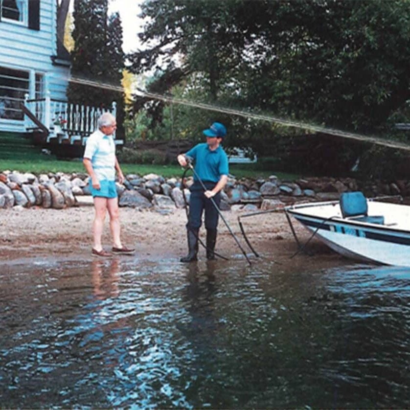Kevin when he first was starting Lake Restoration.
